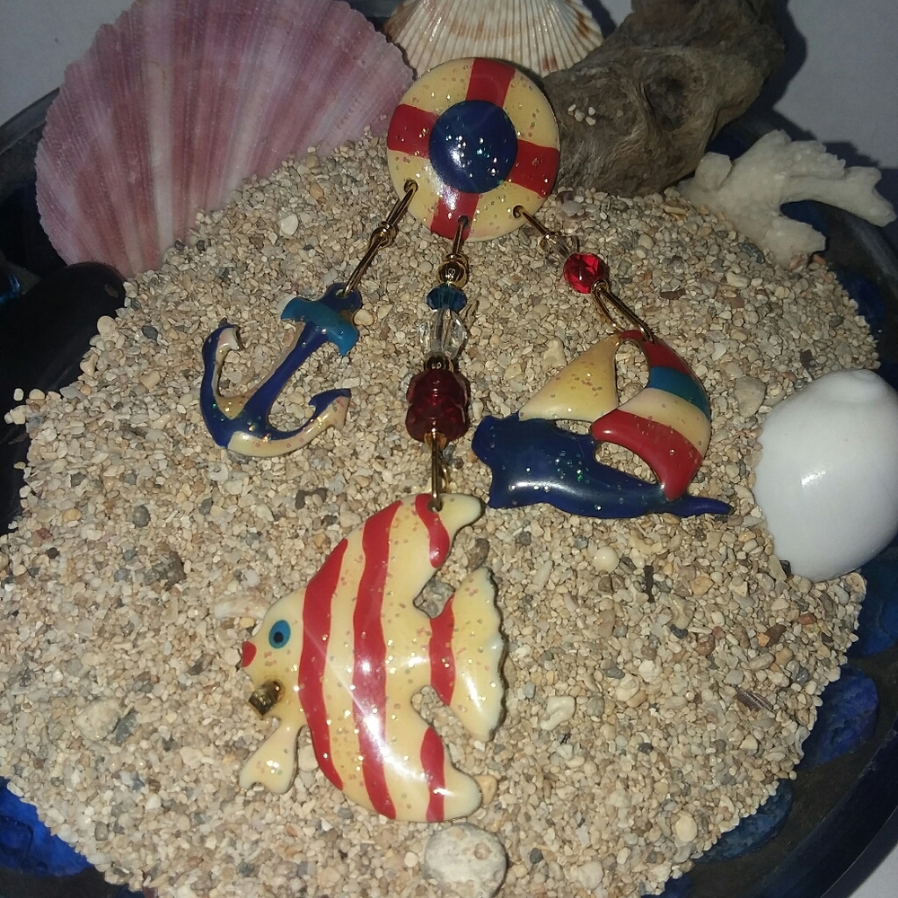 Lunch at the ritz 14k post back earings